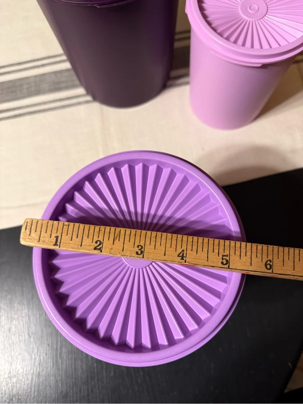Tupperware Heritage 3-piece purple canister set